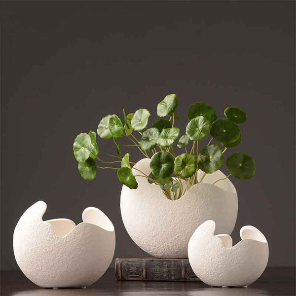 Witte Keramieken Decoratievaas