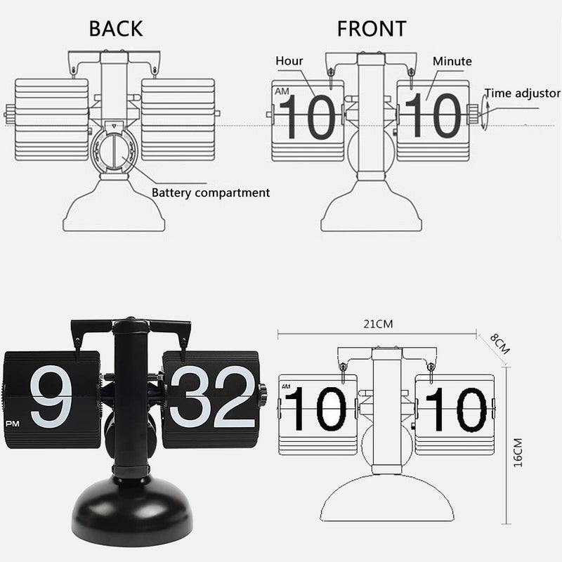 Stylish Retro Flip Clock 